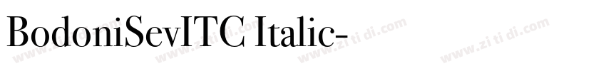 BodoniSevITC Italic字体转换